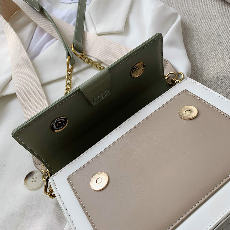 Sen small bag women 2019 summer new ins matcha green small square bag simple chain shoulder messenger bag