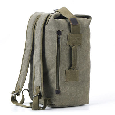 Fashionable large-capacity travel backpack men's backpack outdoor travel sports bag canvas shoulder bag men