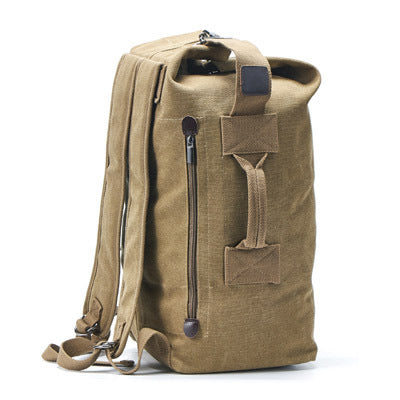 Fashionable large-capacity travel backpack men's backpack outdoor travel sports bag canvas shoulder bag men