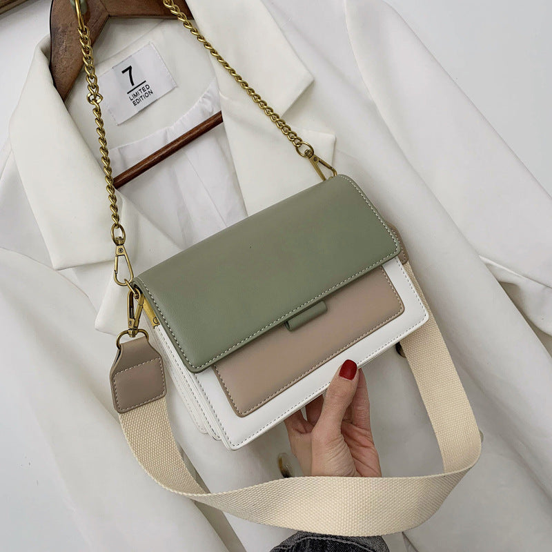 Sen small bag women 2019 summer new ins matcha green small square bag simple chain shoulder messenger bag