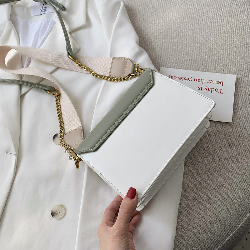 Sen small bag women 2019 summer new ins matcha green small square bag simple chain shoulder messenger bag