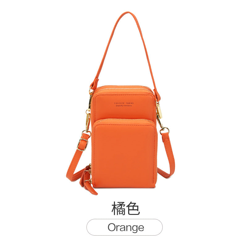 Shoulder bag Guangzhou bag Korean fashion large-capacity diagonal bag solid color multi-function mobile phone bag female Messenger 2019
