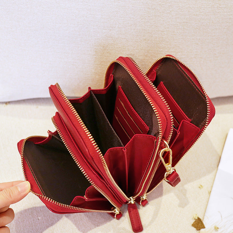 Shoulder bag Guangzhou bag Korean fashion large-capacity diagonal bag solid color multi-function mobile phone bag female Messenger 2019