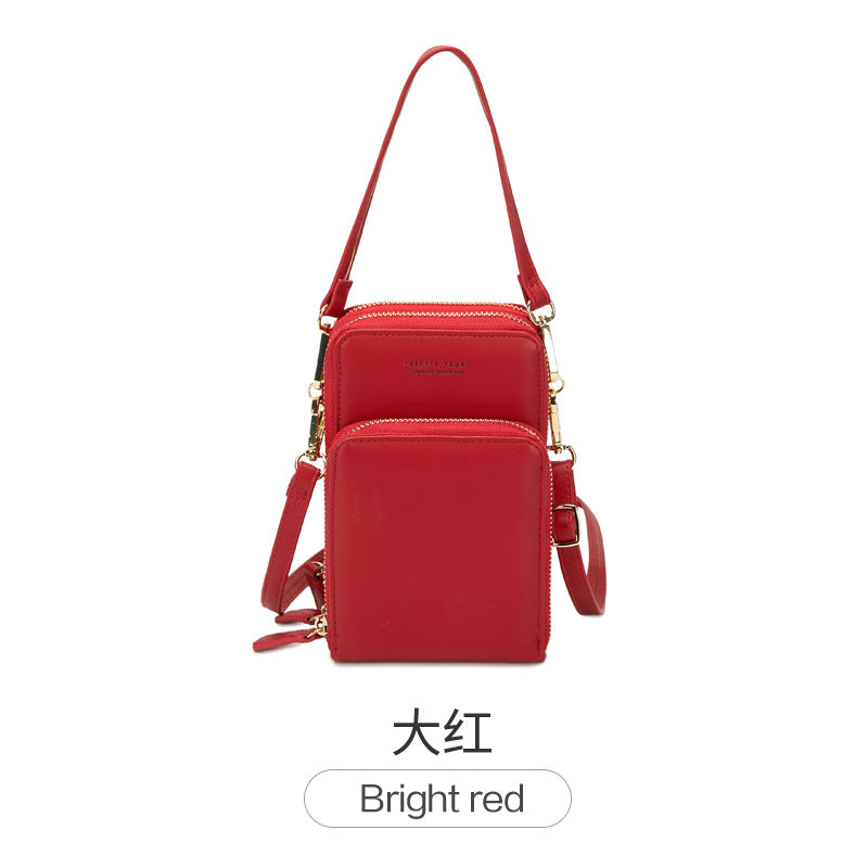 Shoulder bag Guangzhou bag Korean fashion large-capacity diagonal bag solid color multi-function mobile phone bag female Messenger 2019