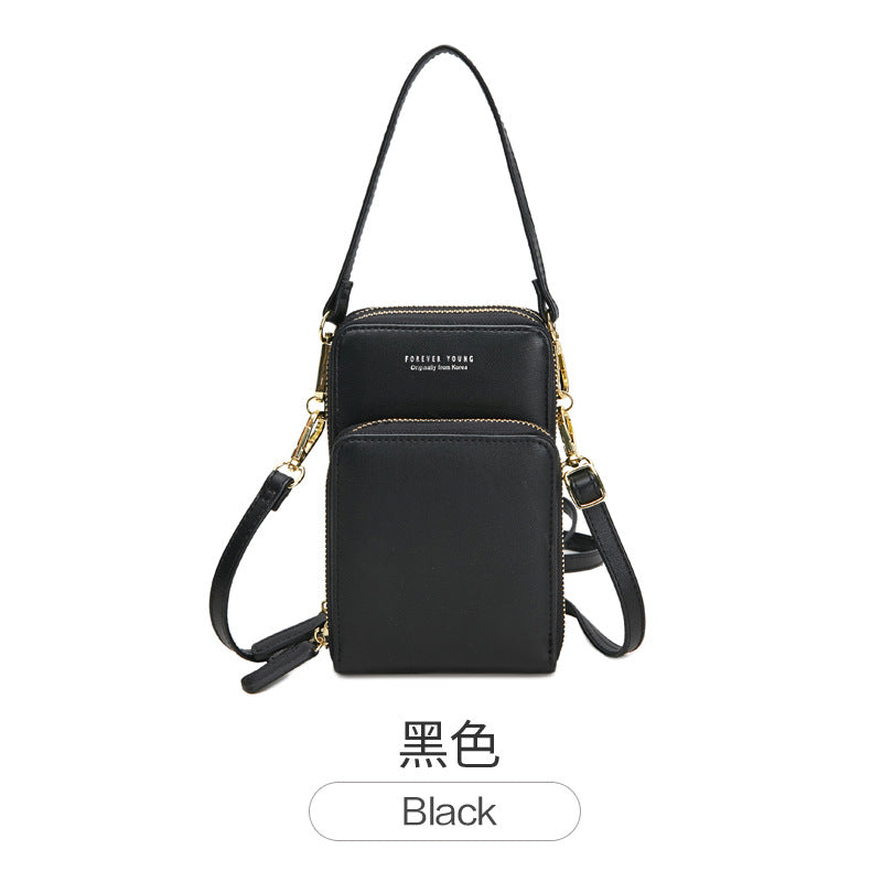 Shoulder bag Guangzhou bag Korean fashion large-capacity diagonal bag solid color multi-function mobile phone bag female Messenger 2019