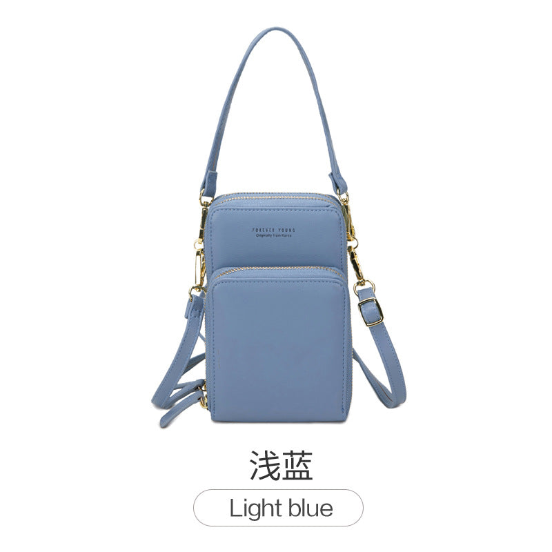 Shoulder bag Guangzhou bag Korean fashion large-capacity diagonal bag solid color multi-function mobile phone bag female Messenger 2019