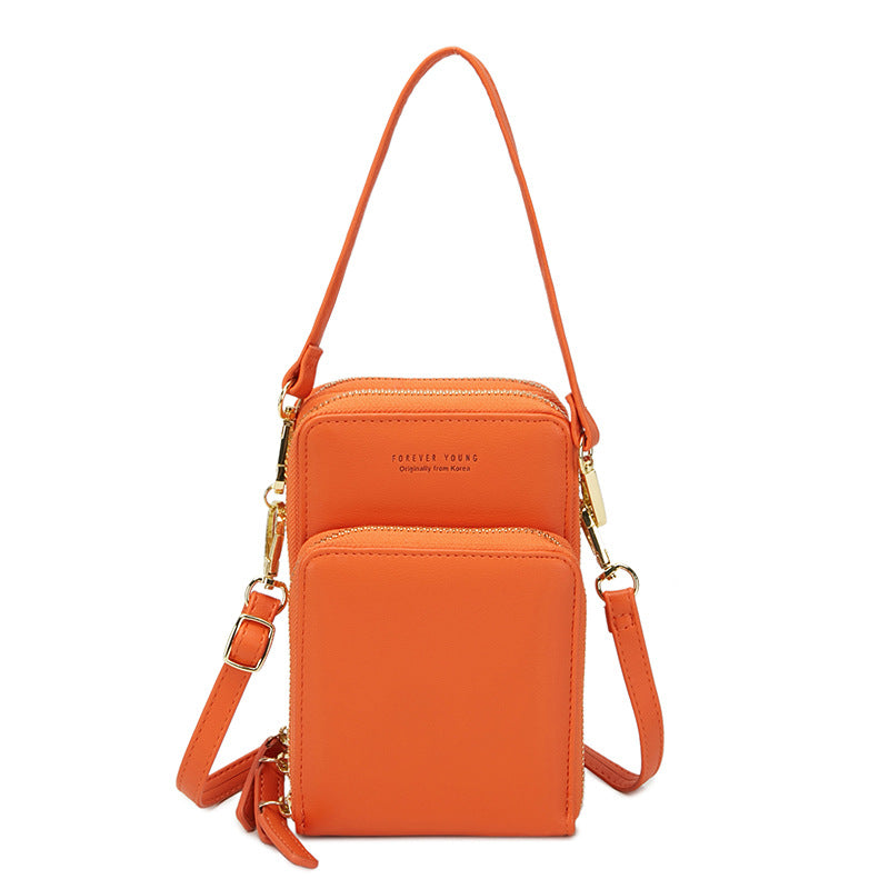 Shoulder bag Guangzhou bag Korean fashion large-capacity diagonal bag solid color multi-function mobile phone bag female Messenger 2019