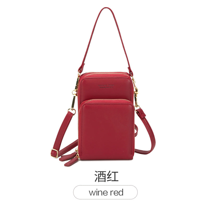 Shoulder bag Guangzhou bag Korean fashion large-capacity diagonal bag solid color multi-function mobile phone bag female Messenger 2019