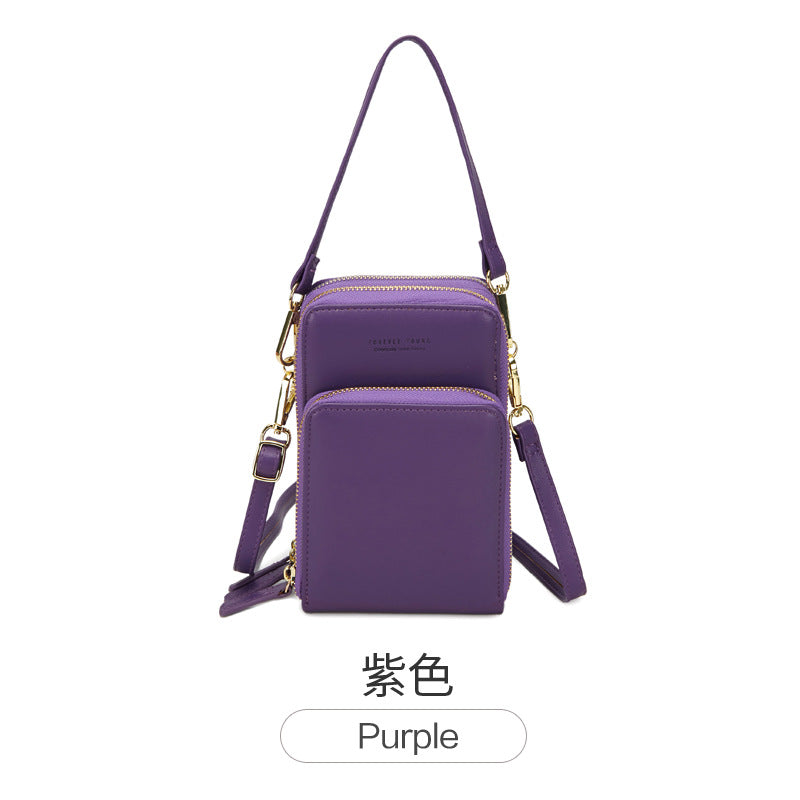 Shoulder bag Guangzhou bag Korean fashion large-capacity diagonal bag solid color multi-function mobile phone bag female Messenger 2019
