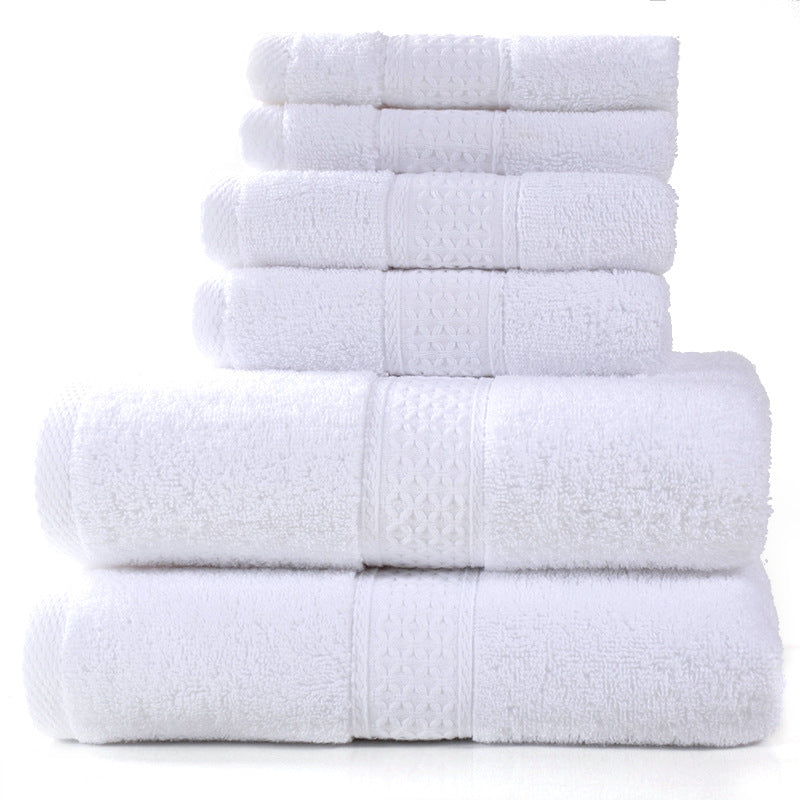 Pure cotton towel absorbent bath towel soft square towel combed three-piece 6-piece set towel set 3pcs set free shipping