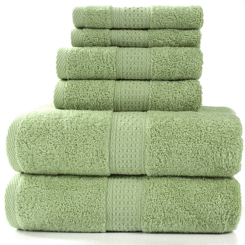 Pure cotton towel absorbent bath towel soft square towel combed three-piece 6-piece set towel set 3pcs set free shipping