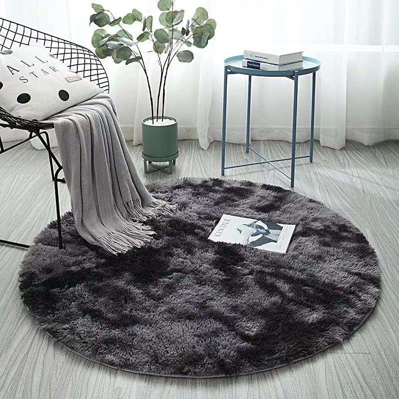 ins Nordic tie-dye gradient carpet factory direct round hanging basket chair tent mat living room floor mat can be customized