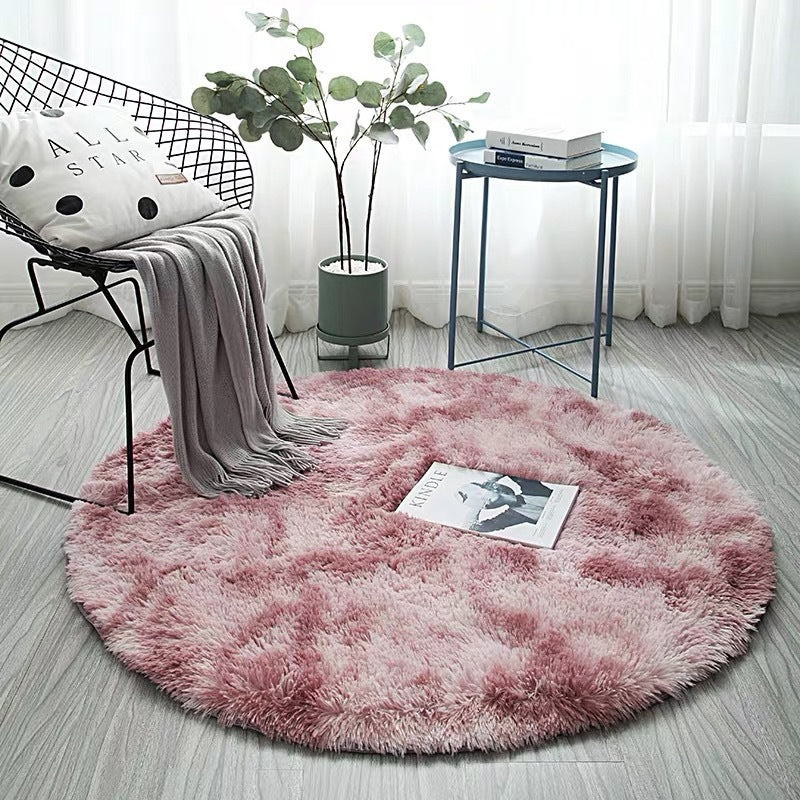 ins Nordic tie-dye gradient carpet factory direct round hanging basket chair tent mat living room floor mat can be customized