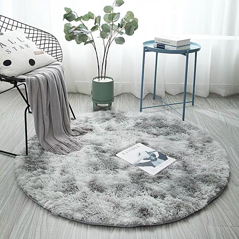ins Nordic tie-dye gradient carpet factory direct round hanging basket chair tent mat living room floor mat can be customized