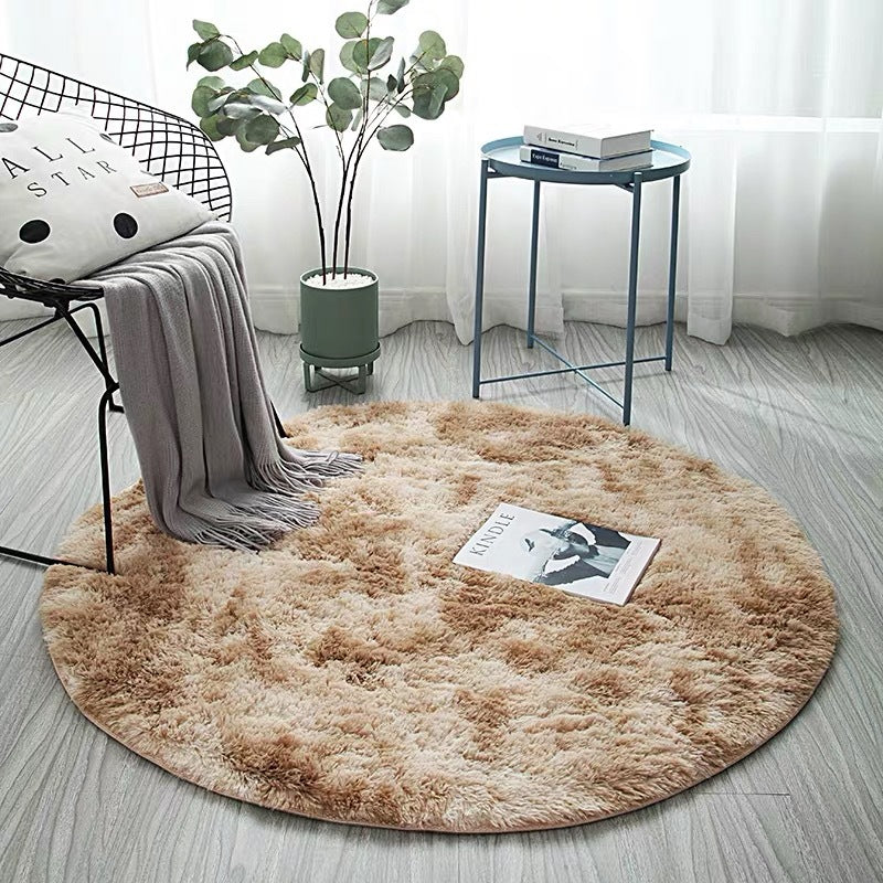 ins Nordic tie-dye gradient carpet factory direct round hanging basket chair tent mat living room floor mat can be customized