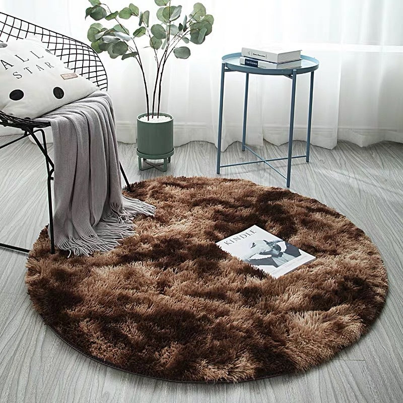 ins Nordic tie-dye gradient carpet factory direct round hanging basket chair tent mat living room floor mat can be customized