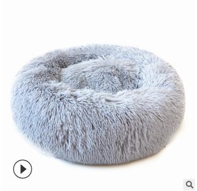 Round plush warm pet nest