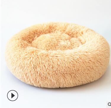 Round plush warm pet nest