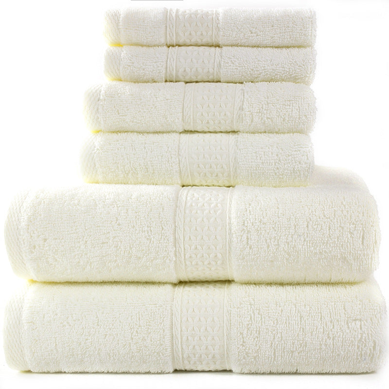 Pure cotton towel absorbent bath towel soft square towel combed three-piece 6-piece set towel set 3pcs set free shipping