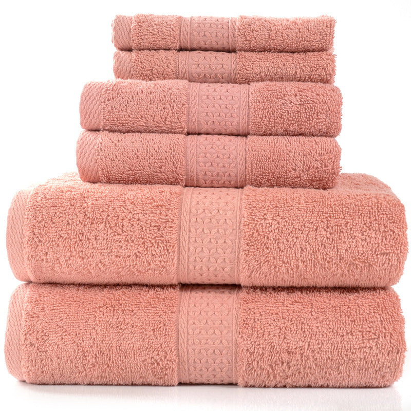 Pure cotton towel absorbent bath towel soft square towel combed three-piece 6-piece set towel set 3pcs set free shipping