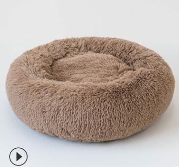 Round plush warm pet nest