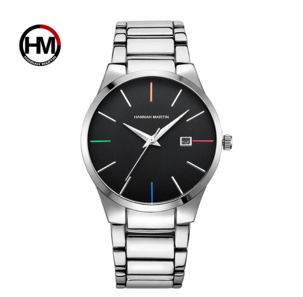 Men's and women's steel belt calendar IP gold vacuum plating business casual waterproof new gold watch quartz watch