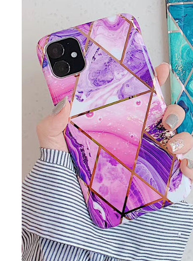 Plating Marble Case For iphone XS XR X 7 8 6 S 6S Plus Back Cover IMD Silicone Phone Coque For iPhone 11 Pro Max Shell