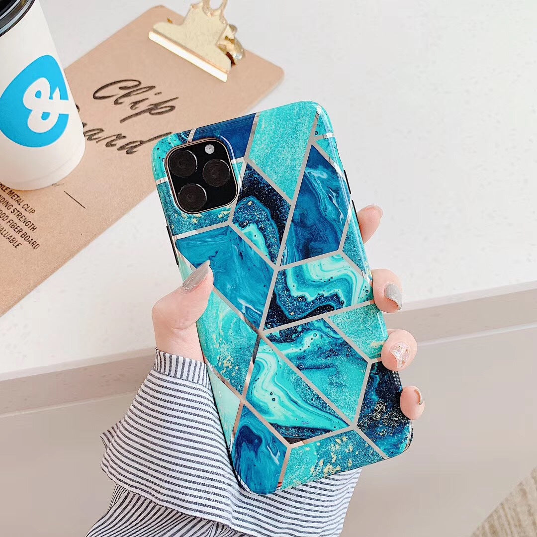 Plating Marble Case For iphone XS XR X 7 8 6 S 6S Plus Back Cover IMD Silicone Phone Coque For iPhone 11 Pro Max Shell