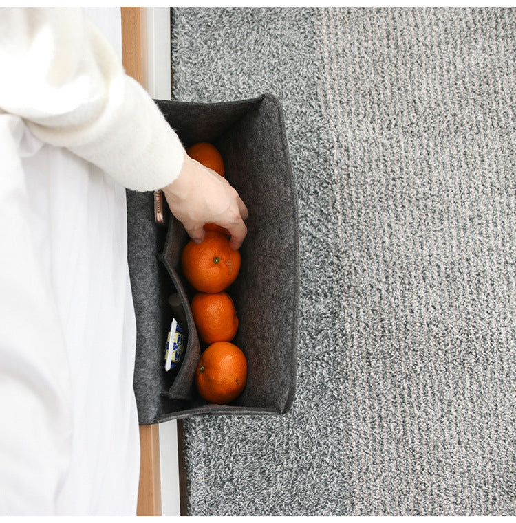 Cross-border felt creative bedside storage hanging bag bag student dormitory bedside remote book storage bag custom LOGO