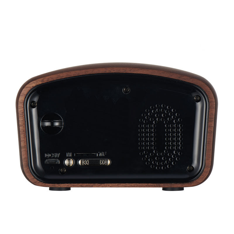 New electronic gift wooden Bluetooth speaker retro portable outdoor subwoofer card mobile phone audio