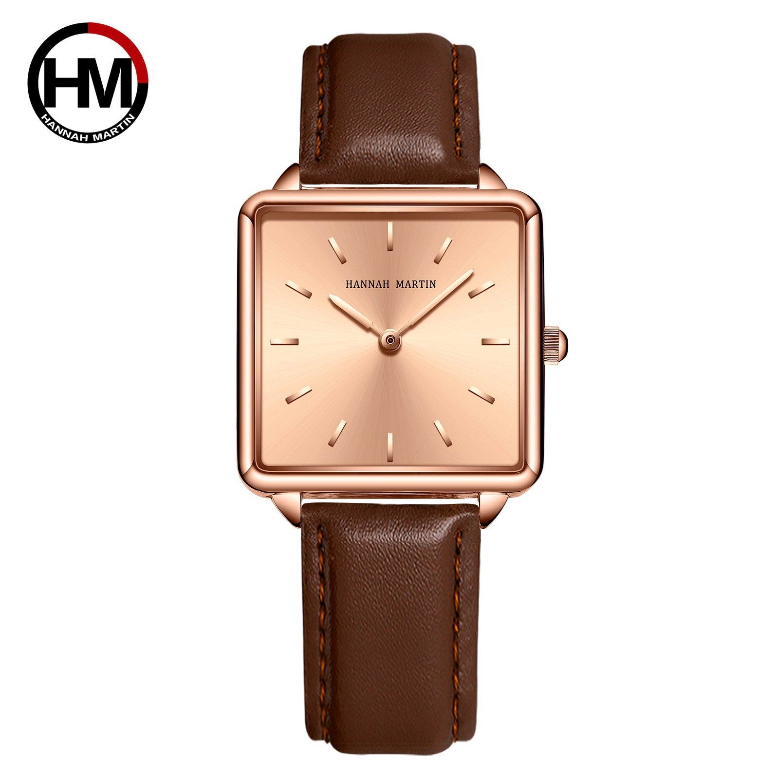 Japan Movement Drop Shipping Women Rose Gold Simple Fashion Casual Brand Wristwatch Luxury Lady Square Watches Relogio Feminino