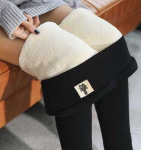 Cross-border exclusive for plus velvet padded kitten lamb velvet leggings women autumn and winter high-waist leggings warm pants 2019 winter