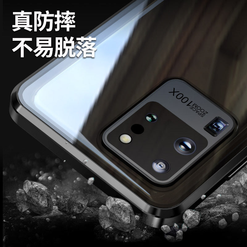 Suitable for Samsung S20ultra anti-peeping Magneto phone case Samsung S20P double-sided glass metal protective sleeve