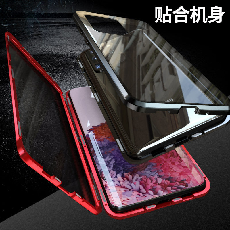 Suitable for Samsung S20ultra anti-peeping Magneto phone case Samsung S20P double-sided glass metal protective sleeve