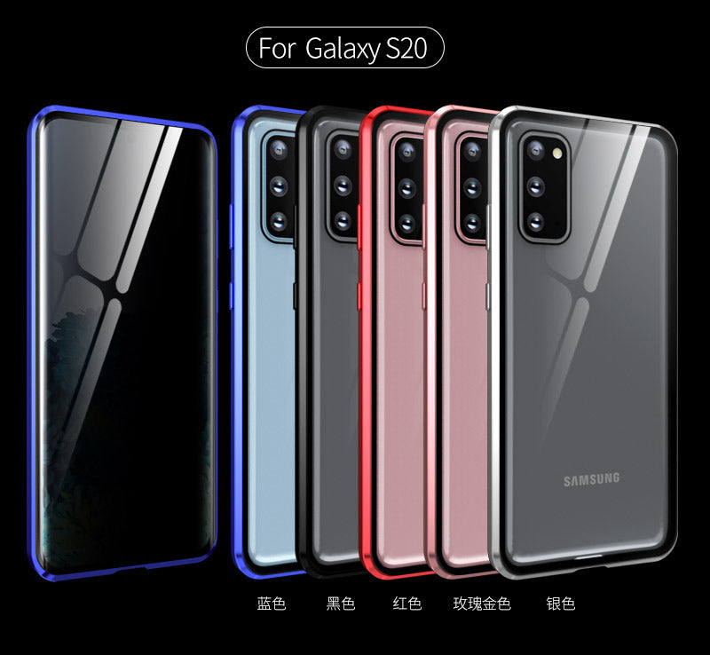 Suitable for Samsung S20ultra anti-peeping Magneto phone case Samsung S20P double-sided glass metal protective sleeve