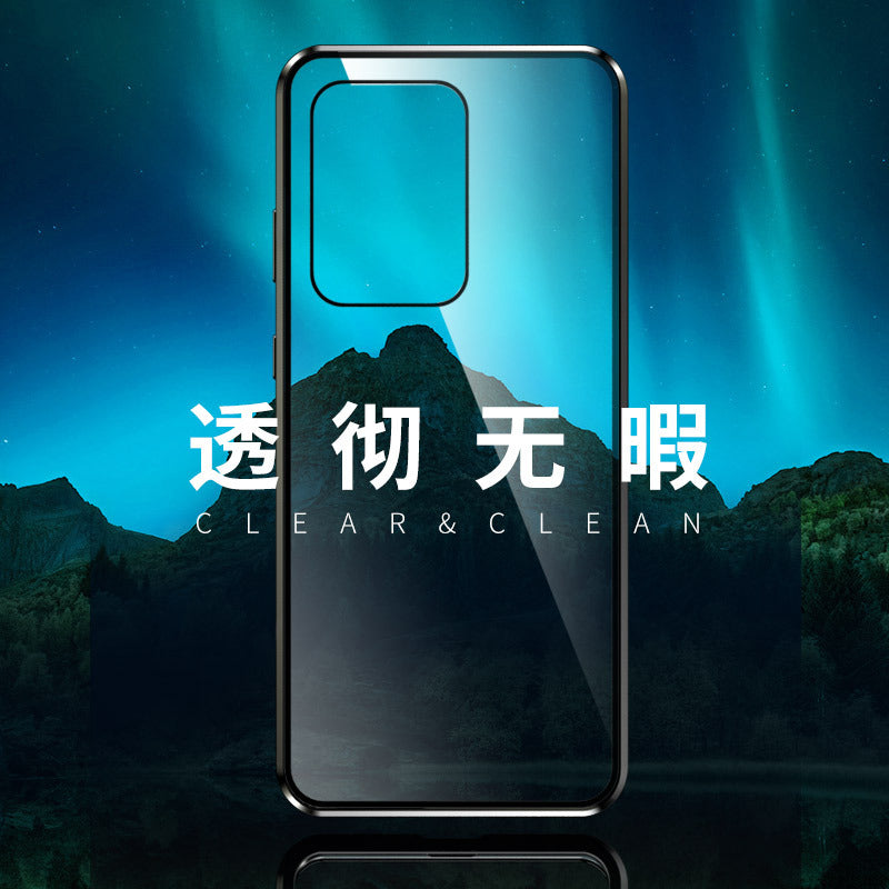Suitable for Samsung S20ultra anti-peeping Magneto phone case Samsung S20P double-sided glass metal protective sleeve