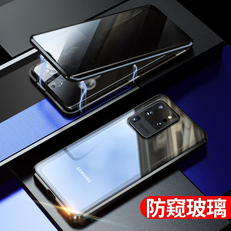Suitable for Samsung S20ultra anti-peeping Magneto phone case Samsung S20P double-sided glass metal protective sleeve