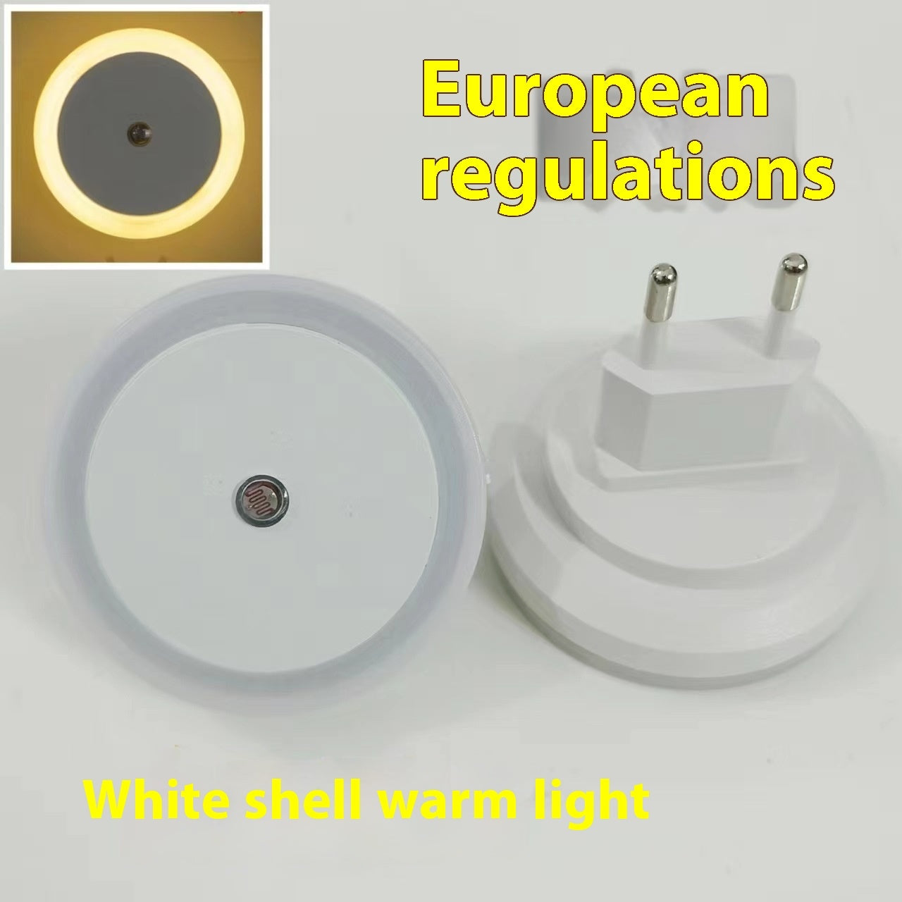 American Standard Round Led Light Control Indoor Induction Bedside Creative Smart Home Small Night Lamp