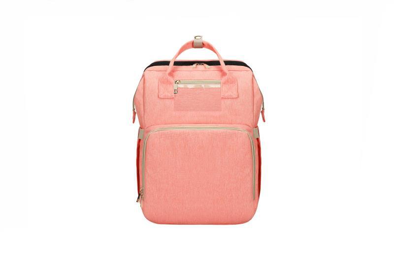 New fashion large-capacity mummy bag multi-function mother and baby bag out foldable shoulder mummy bag crib