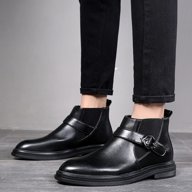 Large size cross-border pointed Chelsea boots British sets of leather boots business men's boots one generation model S08-A