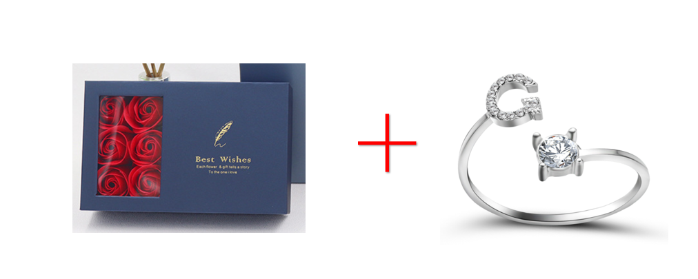 Cross-border explosive ring jewelry creative ladies ring adjustable opening ring 26 letter ring wholesale