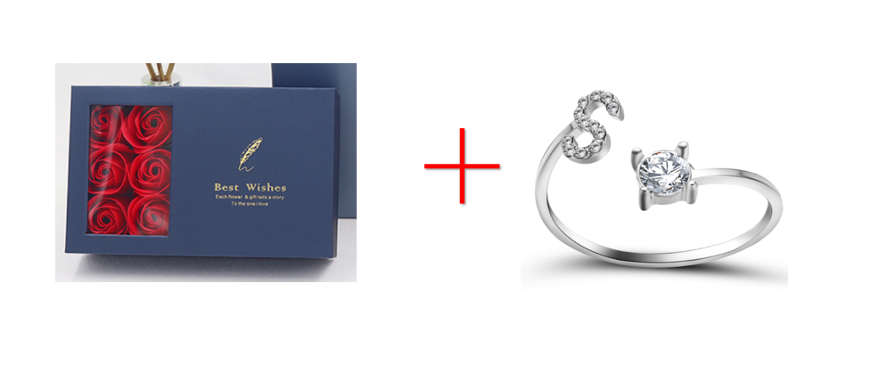 Cross-border explosive ring jewelry creative ladies ring adjustable opening ring 26 letter ring wholesale