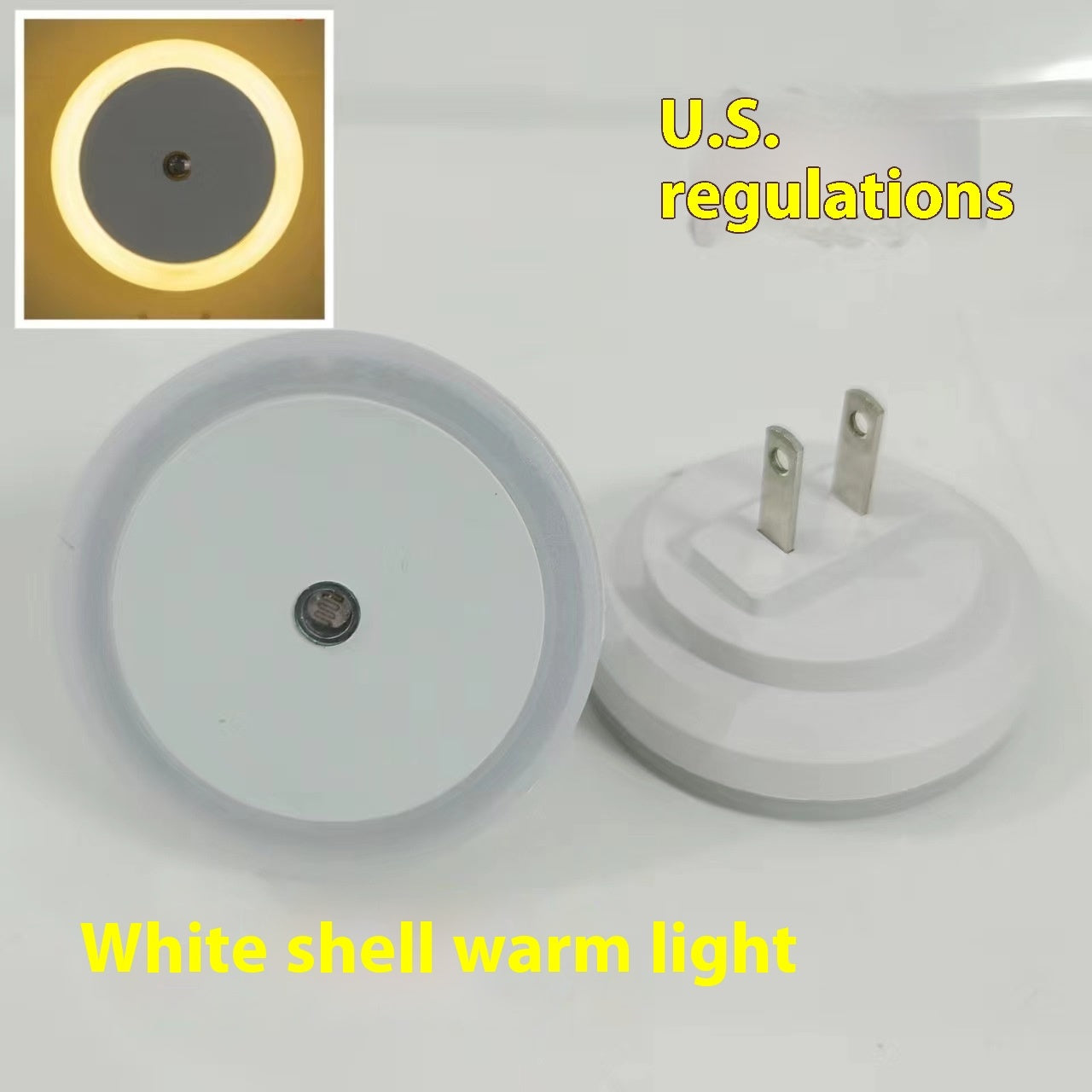 American Standard Round Led Light Control Indoor Induction Bedside Creative Smart Home Small Night Lamp