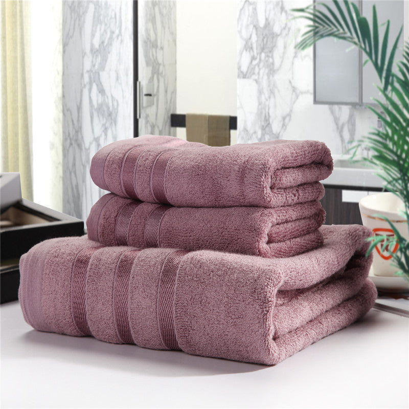 Factory Outlet Mozhu Bamboo Fiber Three-piece Bath Towel Set Towel Towel