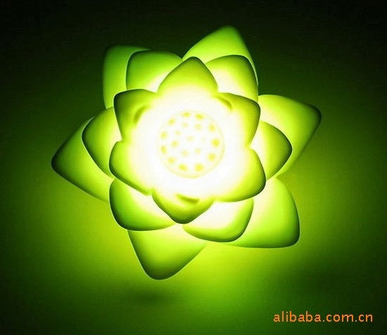 Color Change Lotus Flower LED Night Light Decoration Candle Lamp Night light, Novelty colorful LED lamp