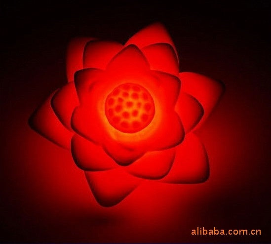 Color Change Lotus Flower LED Night Light Decoration Candle Lamp Night light, Novelty colorful LED lamp