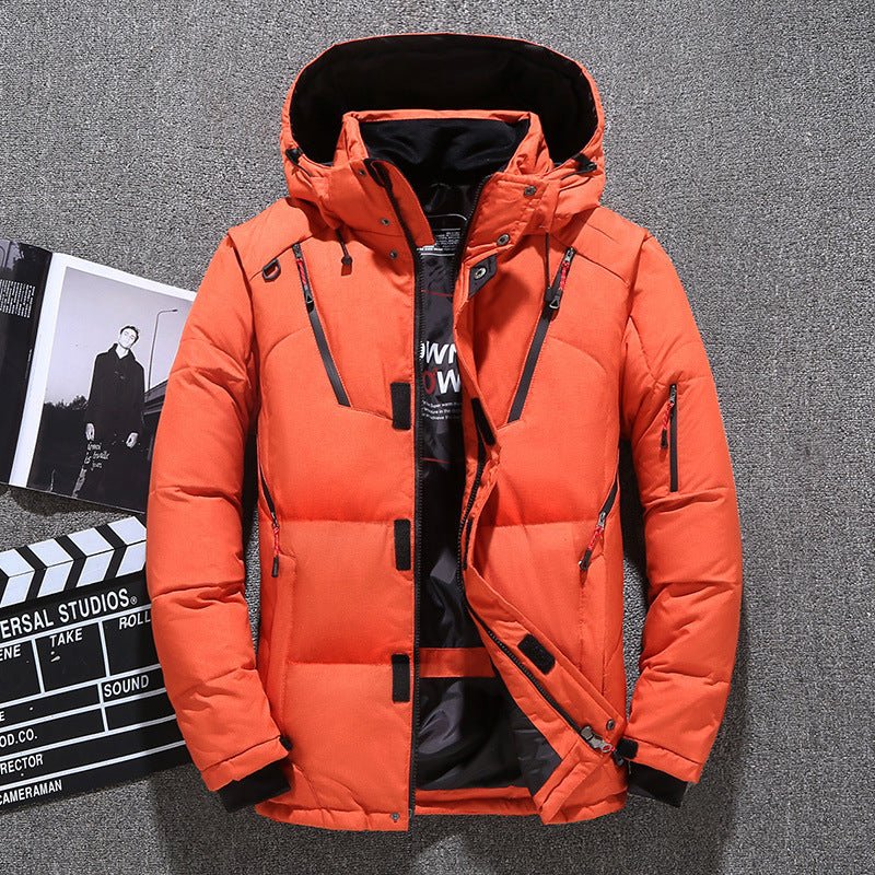 Cross-border Men's New Big Goose Down Jacket Men's Short Men's Winter Outdoor Thickened Winter Jacket Amazon