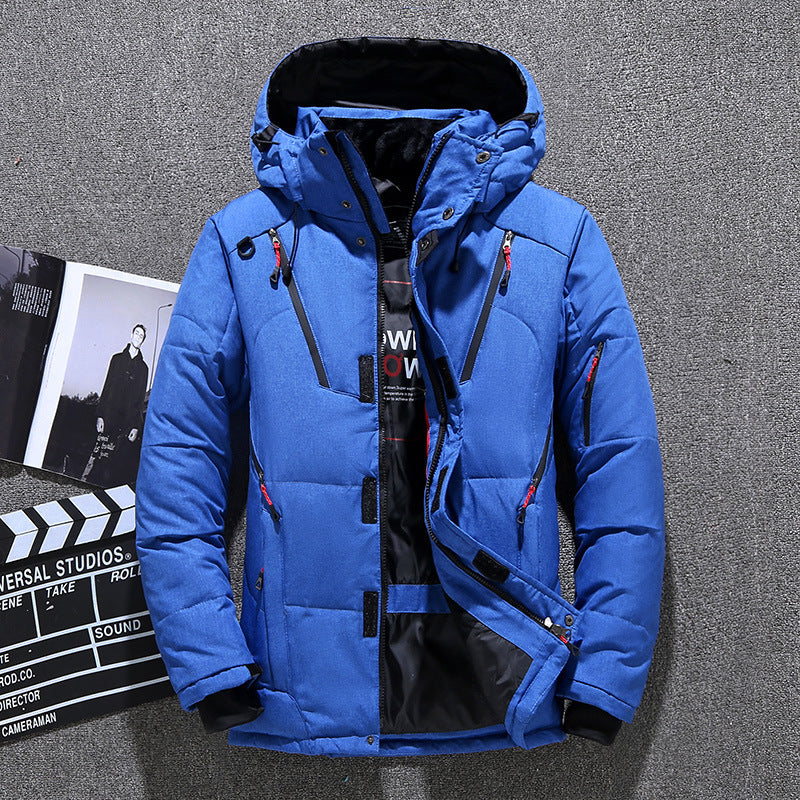 Cross-border Men's New Big Goose Down Jacket Men's Short Men's Winter Outdoor Thickened Winter Jacket Amazon