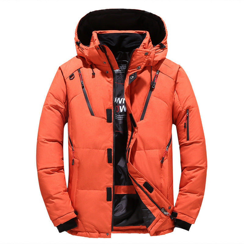 Cross-border Men's New Big Goose Down Jacket Men's Short Men's Winter Outdoor Thickened Winter Jacket Amazon