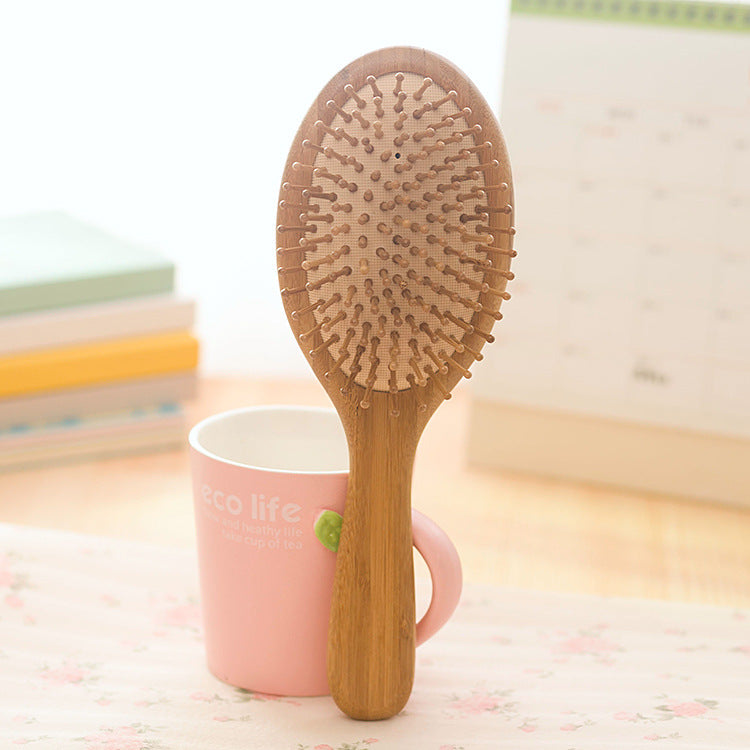 High Quality Hair Comb Bamboo Airbag Massage Comb carbonized solid wood bamboo cushion anti-static hair Brush combs travel